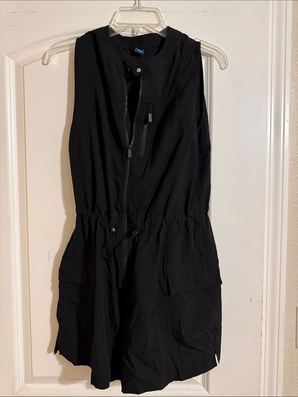 Old Navy Black Sleeveless Utility Vest Dress